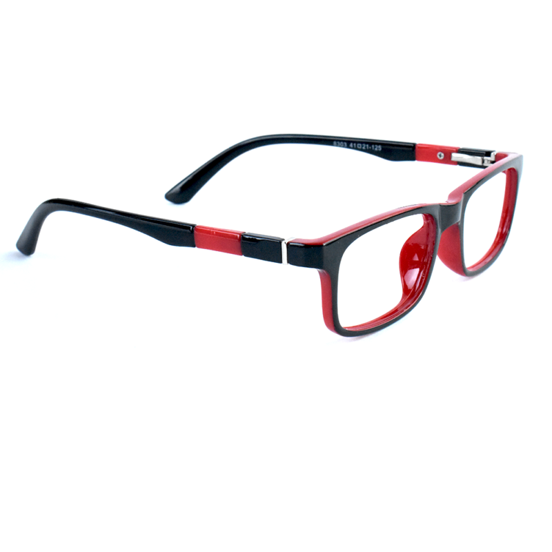 ClearDekho Black Red Full Rim Rectangle Kids Eyeglasses | 3-5 Years ...