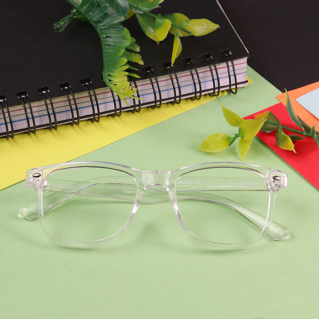 Transparent wayfarer outlet eyeglasses